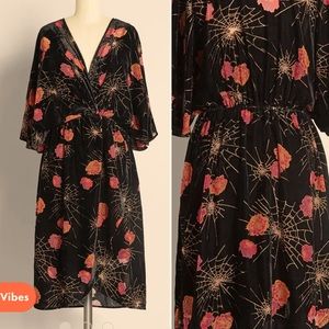 Spiderweb Velvet and Roses Fall Halloween Dress ModCloth